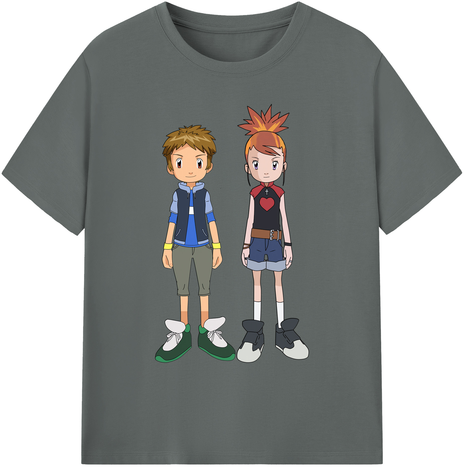 （画像用） Digimon デジタルモンスター/デジモン 綿100％ メンズ半袖Tシャツ｜肌触りやわらか＆通気性